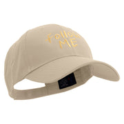 Follow Me Embroidered Low Profile Organic Cotton Cap - Khaki OSFM