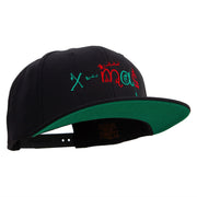 Artistic Xmas Logo Embroidered Wool Blend Prostyle Snapback - Black OSFM