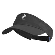 Law Contract Logo Embroidered Pro Style Cotton Twill Washed Visor - Black OSFM