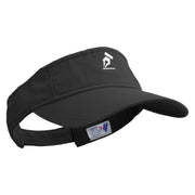 Law Contract Logo Embroidered Pro Style Cotton Twill Washed Visor - Black OSFM