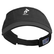 Law Contract Logo Embroidered Pro Style Cotton Twill Washed Visor - Black OSFM