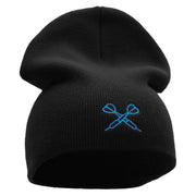 The Dual Darts Embroidered 8 Inch Short Beanie Made in USA