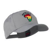 Map of Africa with Word Embroidered Cap