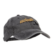 Halloween Witch Embroidered Washed Cap