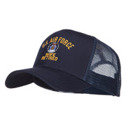 US Air Force Wife Retired Military Embroidered Mesh Cap