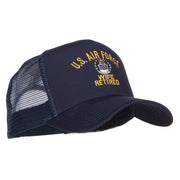 US Air Force Wife Retired Military Embroidered Mesh Cap