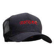 Country Music Embroidered Solid Cotton Twill Mesh Prostyle Cap