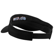 Cool Dude Embroidered Pro Style Cotton Twill Washed Visor - Black OSFM