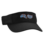 Cool Dude Embroidered Pro Style Cotton Twill Washed Visor - Black OSFM