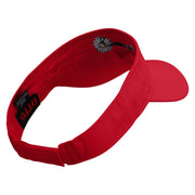 Love Your Self Daisy Embroidered Cotton Twill Sun Visor - Red OSFM