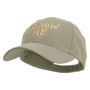 Follow Me Embroidered Low Profile Organic Cotton Cap - Olive OSFM