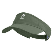 Law Contract Logo Embroidered Pro Style Cotton Twill Washed Visor - Olive OSFM