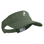 Law Contract Logo Embroidered Pro Style Cotton Twill Washed Visor - Olive OSFM