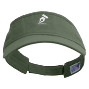 Law Contract Logo Embroidered Pro Style Cotton Twill Washed Visor - Olive OSFM