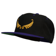 Abstract Wings Design Embroidered Snapback Cap