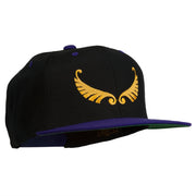 Abstract Wings Design Embroidered Snapback Cap