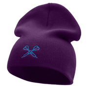 The Dual Darts Embroidered 8 Inch Short Beanie Made in USA