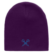 The Dual Darts Embroidered 8 Inch Short Beanie Made in USA