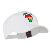 Map of Africa with Word Embroidered Cap