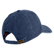 1st Marine Division Retired Embroidered Washed Solid Pigment Dyed Cotton Twill Brass Buckle Cap - Navy OSFM