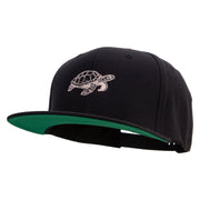 Turtle Swimming Embroidered Wool Blend Prostyle Snapback - Black OSFM