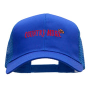 Country Music Embroidered Solid Cotton Twill Mesh Prostyle Cap