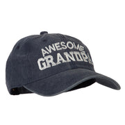 Awesome Grandpa Embroidered Washed Cotton Twill Cap