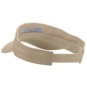 Cool Dude Embroidered Pro Style Cotton Twill Washed Visor - Khaki OSFM