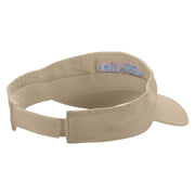 Cool Dude Embroidered Pro Style Cotton Twill Washed Visor - Khaki OSFM