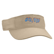 Cool Dude Embroidered Pro Style Cotton Twill Washed Visor - Khaki OSFM