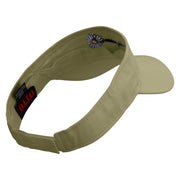 Love Your Self Daisy Embroidered Cotton Twill Sun Visor - Khaki OSFM