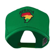 Map of Africa with Word Embroidered Cap