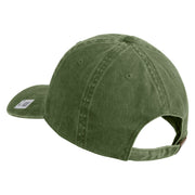 1st Marine Division Retired Embroidered Washed Solid Pigment Dyed Cotton Twill Brass Buckle Cap - Olive OSFM
