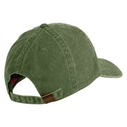 1st Marine Division Retired Embroidered Washed Solid Pigment Dyed Cotton Twill Brass Buckle Cap - Olive OSFM