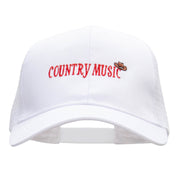 Country Music Embroidered Solid Cotton Twill Mesh Prostyle Cap