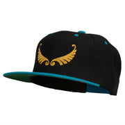 Abstract Wings Design Embroidered Snapback Cap