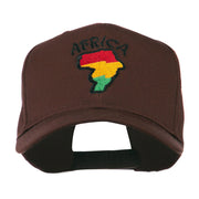 Map of Africa with Word Embroidered Cap