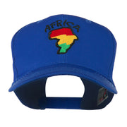 Map of Africa with Word Embroidered Cap