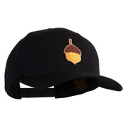 Acorn Patched Retro Cotton Blend Snapback Cap - Black OSFM