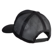 U.S. Marine Corps Veteran Black Patched Solid Cotton Twill Mesh Prostyle Cap - Black OSFM