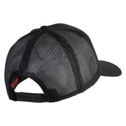 U.S. Marine Corps Veteran Black Patched Solid Cotton Twill Mesh Prostyle Cap - Black OSFM