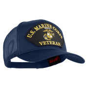 U.S. Marine Corps Veteran Black Patched Solid Cotton Twill Mesh Prostyle Cap - Navy OSFM