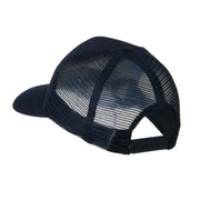 6 Panel Mesh American Flag White Patch Cap