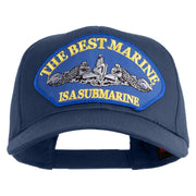 The Best Marine ISA Submarine Blue Patched Solid Cotton Twill Pro Style Cap - Navy OSFM