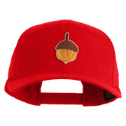 Acorn Patched Retro Cotton Blend Snapback Cap - Red OSFM