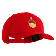 Acorn Patched Retro Cotton Blend Snapback Cap - Red OSFM
