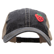 Strawberry Patched Pigment Dyed Mesh Cap