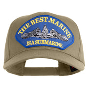 The Best Marine ISA Submarine Blue Patched Solid Cotton Twill Pro Style Cap - Khaki OSFM