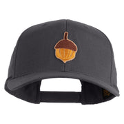 Acorn Patched Retro Cotton Blend Snapback Cap - Charcoal OSFM