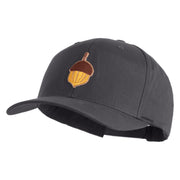 Acorn Patched Retro Cotton Blend Snapback Cap - Charcoal OSFM